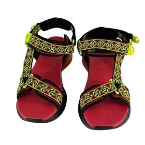 GUCCI 746299 Multicolor Run Sandal G Jacquard Canvas Men\'s 10 - 10.5US GUCCI 746299 Multicolor Run Sandal G Jacquard Canvas Men main image 2